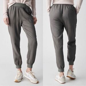 Faherty Arlie Linen Cotton Blend Jogger Size L In Surplus Green